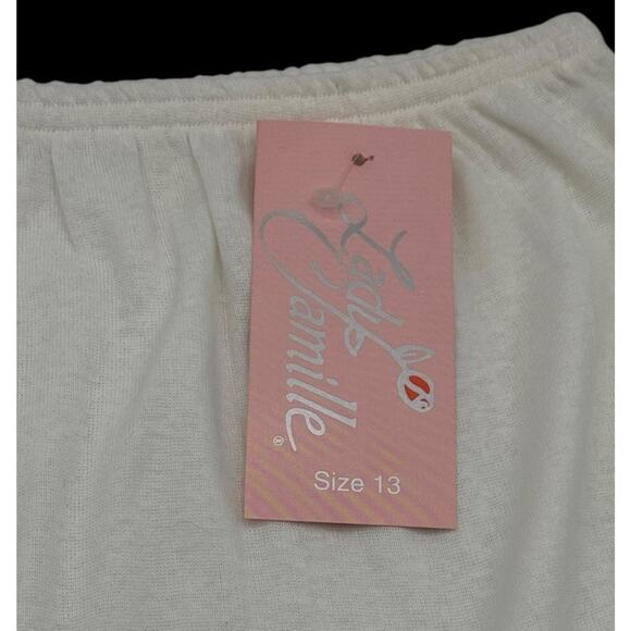 Vintage Lady Camille 2 Pair Underwear Granny Panties Size 13 Solid White Cotton - Picture 6 of 8